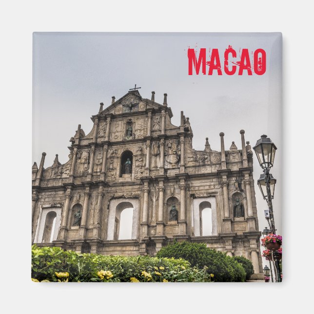 Macao Ruin of St. Paul's Church China Souvenir Magnet (Vorne)