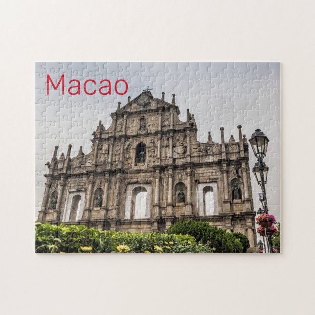 Macao Ruin of St. Paul's Church China Souvenir Puzzle (Horizontal)