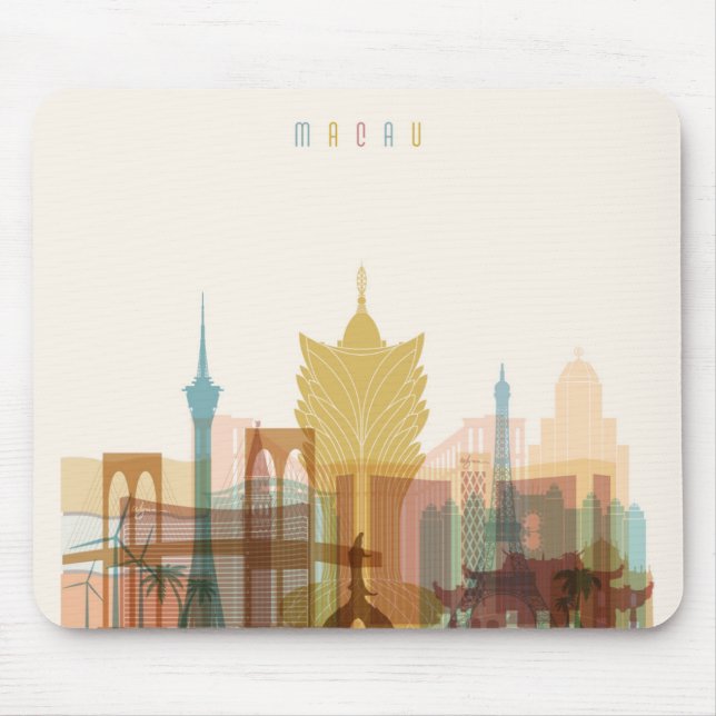 Macao, StadtSkyline der China-| Mousepad (Vorne)