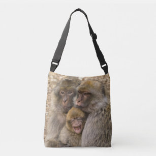 Macaque-Affen und Baby Tragetaschen Mit Langen Trägern