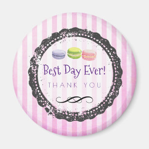 Macaron Best Day Ever Vielen Dank Magnet