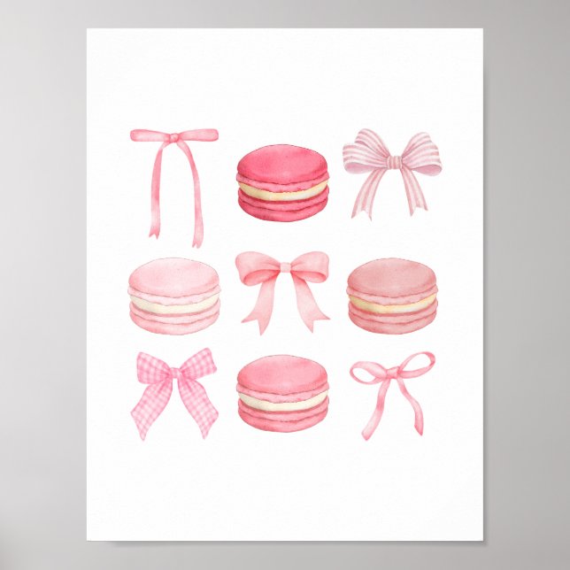 Macaron Bow Print Poster (Vorne)