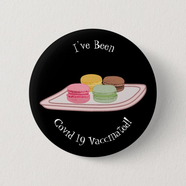 Macaron Cartoon-Illustration Button (Vorderseite)