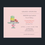 Macaron, Cookie Shop Grand Opening Flyer<br><div class="desc">Macaron,  Cookie Shop Grand Eröffnung Einladung mit niedlichen pastellfarbenen Macarons auf Kuchenstand.</div>