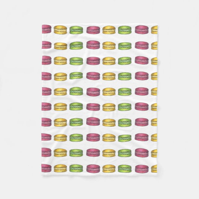 Macaron Cookies Patisserie Fleecedecke (Vorderseite)