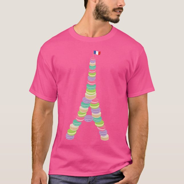Macaron Eiffel Tower French Macaroon Paris T-Shirt (Vorderseite)