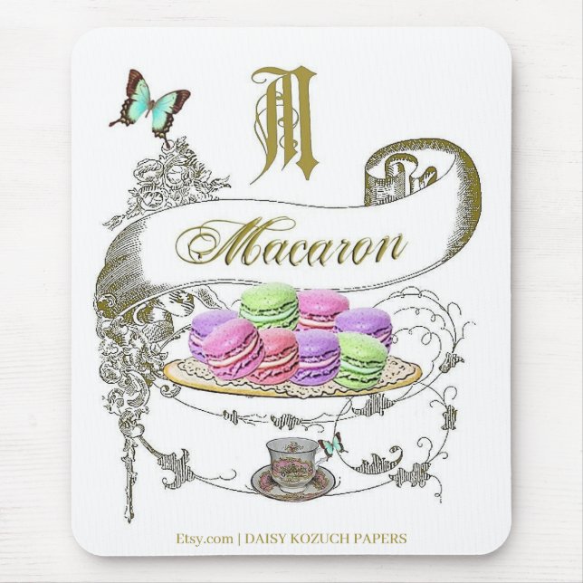 Macaron, französisch Inspiriert Mauspad (Vorne)