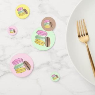 Macaron Französische Gebäck Kekse Macarons Patisse Konfetti