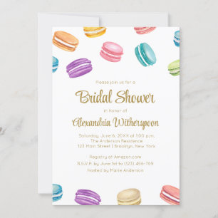Macaron French Bridal Dusche Einladung