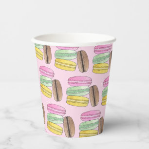 Macaron French Pastry Cookies Macarons Patisserie Pappbecher