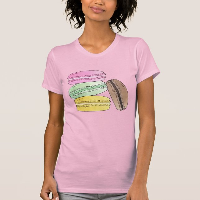 Macaron French Pastry Cookies Macarons Patisserie T-Shirt (Vorderseite)