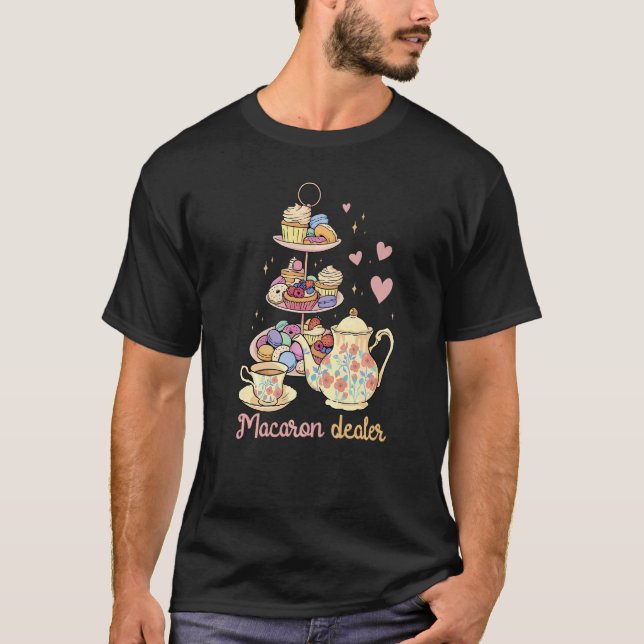 Macaron-Händler backt Gebäck Macaron T-Shirt (Vorderseite)