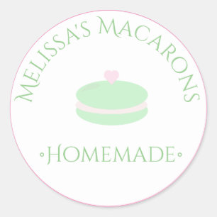 Macaron Herz Logo Aufkleber Selbstgebackene Bäcker