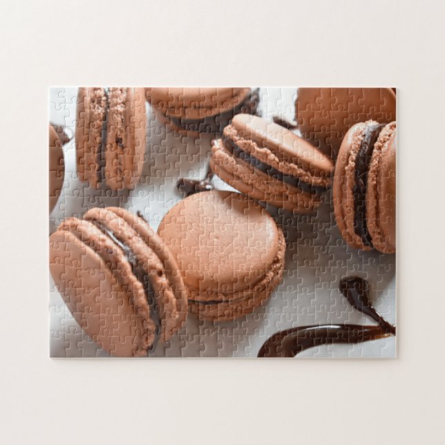 Macaron-Kekse, Französisch Konditorei Puzzle (Horizontal)