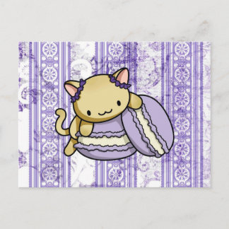 Macaron Kitty Postkarte