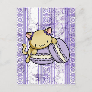 Macaron Kitty Postkarte