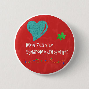 Macaron Montag fils ein le syndrome d'Asperger Button