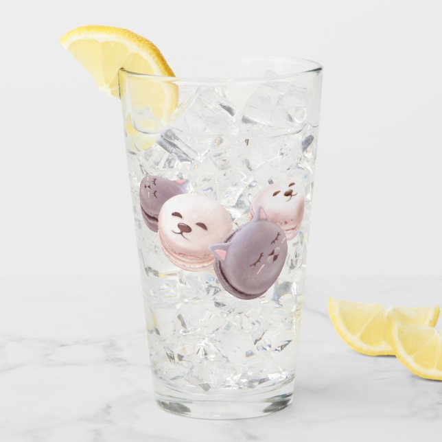 Macaron Muster Glas (Vorderseite Ice)