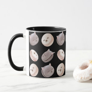Macaron-Parade – Kitty & Puppy Nahtloses Muster Tasse