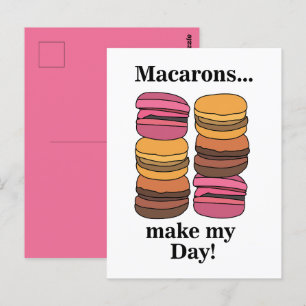 Macaron Pastry Sweet Postkarte