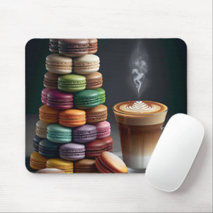 Macaron Stack mit Latte Mousepad