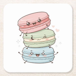 Macaron Süßigkeiten Kawaii Untersetzer