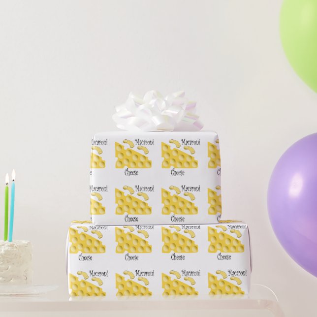 Macaroni Cheese Design Geschenkpapier (Partygeschenke)