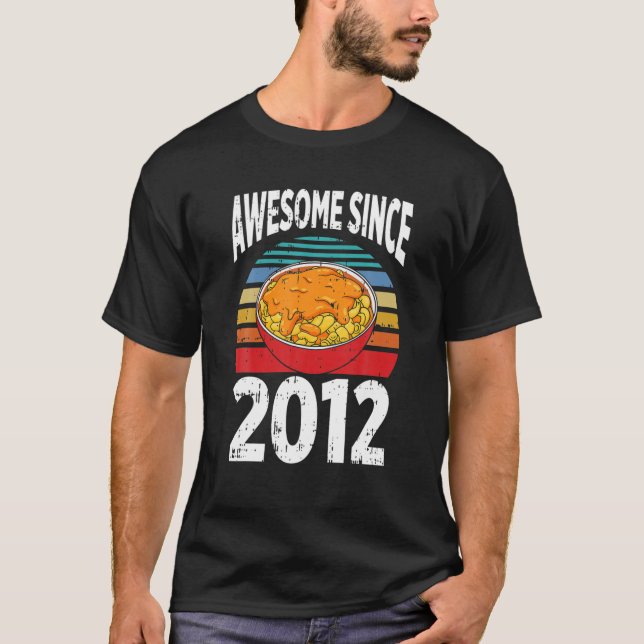 Macaroni Käse Phantastisch Seit 2012 10. Geburtsta T-Shirt (Vorderseite)