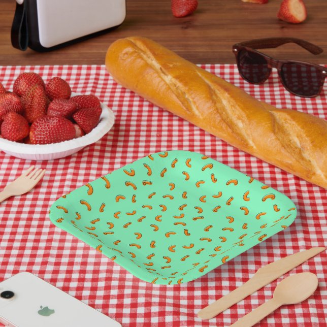 Macaroni und Käse-Papierplatte Pappteller (Picknick)