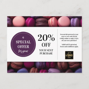 Macarons Bakery Baker - Sonderkonditionspreis Postkarte