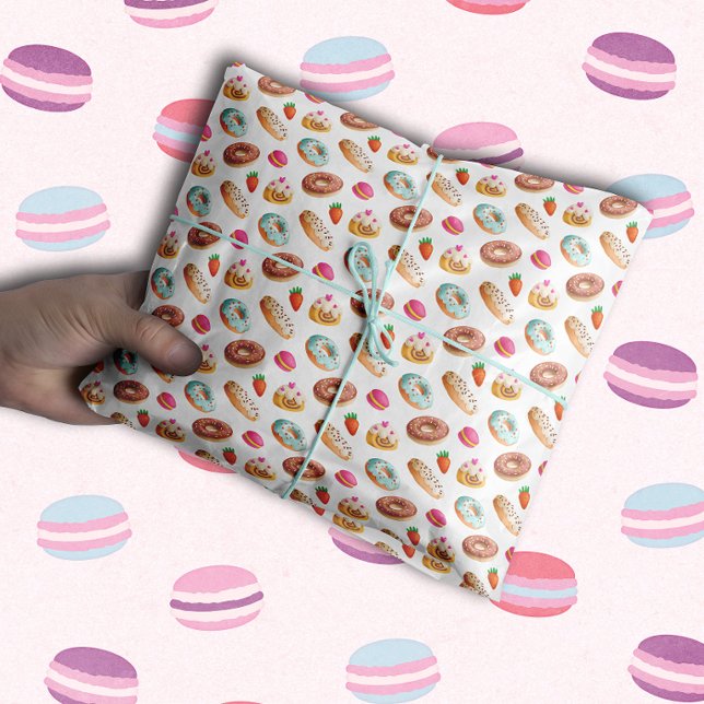 Macarons Donuts Eclairs Oh My! Seidenpapier (Von Creator hochgeladen)