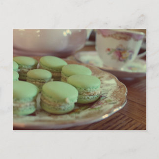 Macarons für die Nachmittags-Teekarten-Postkarte Postkarte
