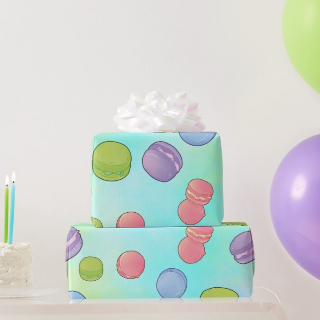 Macarons Geschenkpapier (Partygeschenke)