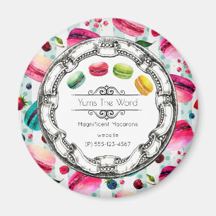 Macarons in einem Kreis   Französischer Konditor i Magnet