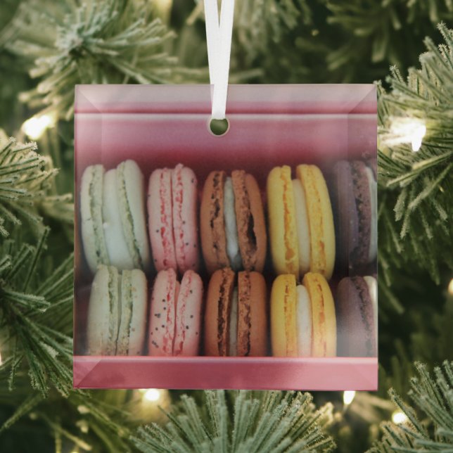 Macarons in verschiedenen Farben Ornament Aus Glas (Insitu)