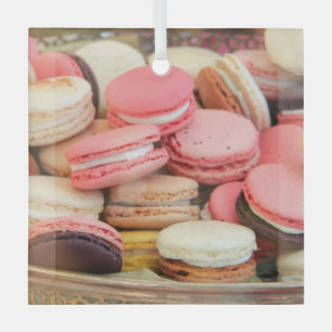 Macarons in verschiedenen Farben Ornament Aus Glas