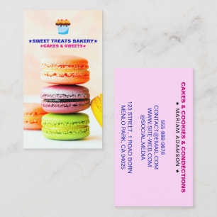 Macarons Konditor Macaroons Bäckerei-Logo Visitenkarte
