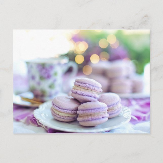 Macarons Postkarte (Vorderseite)