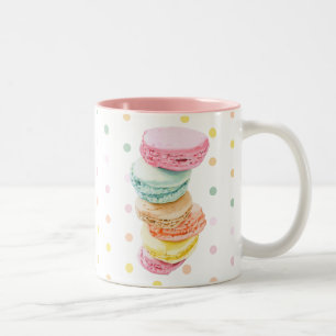 Macarons-Punkte-Tasse Zweifarbige Tasse