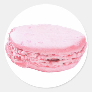 Macarons rosa Aufkleber