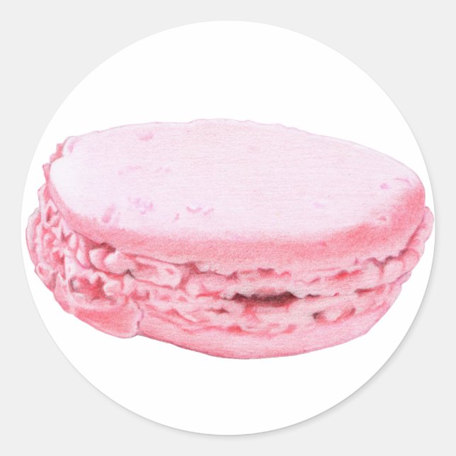 Macarons Rosa Sticker (Vorderseite)