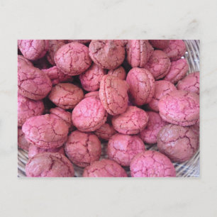 Macarons-Rose Postkarte