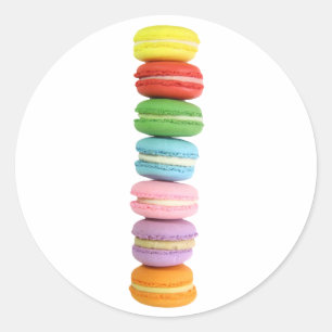 Macarons Runder Aufkleber