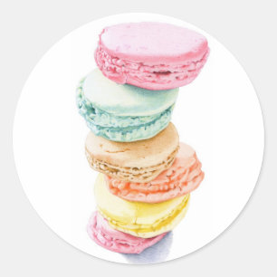 Macarons-Sticker Runder Aufkleber