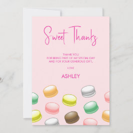 Macarons Sweet 16 Dankeskarte