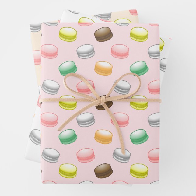 Macarons Sweet 16 Geburtstag Geschenkpapier Set (Beispiel)