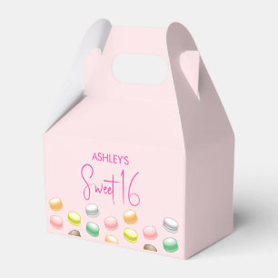 Macarons Sweet 16 Party Geschenkschachtel