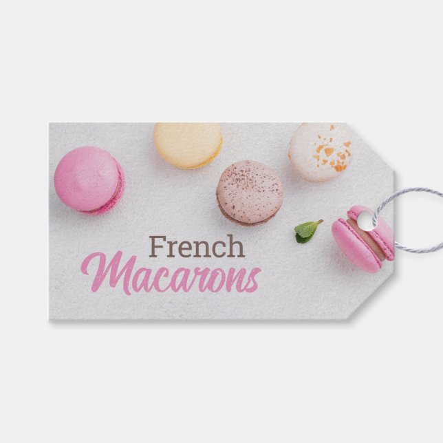 Macarons Vielen Dank Hang Tag Geschenkanhänger (Vorderseite (Horizontal))