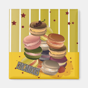 Macarons Vintage Magnet