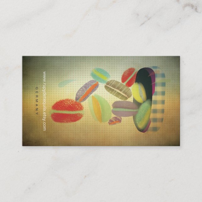 Macarons-Visitenkarte Visitenkarte (Vorderseite)